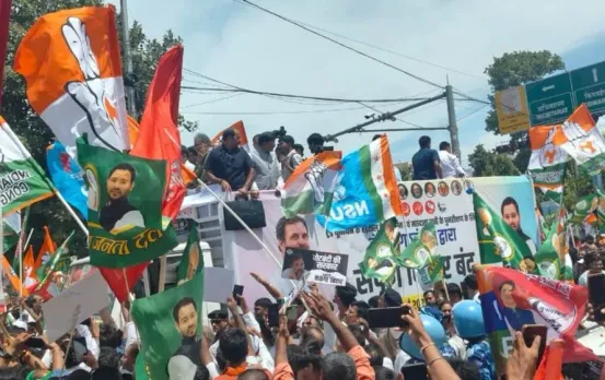 Bihar Bandh news Voter list update INDIA Bloc Bihar Bandh Tejashwi Yadav Rahul Gandhi update zxc