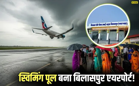 Bilaspur Airport Runway Water