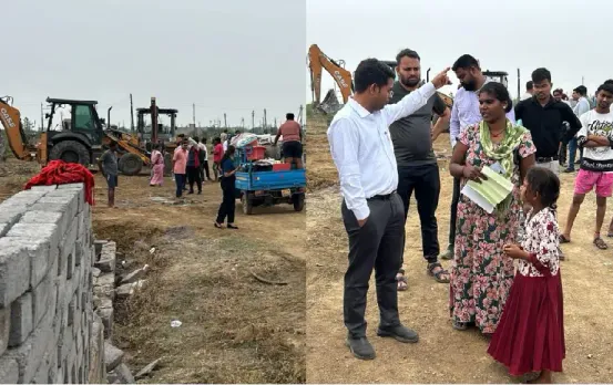 CG Raipur Kaushlya Vihar Bulldozer Action