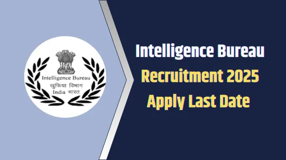 IB JIO Recruitment 2025 last date registration 14 september 394 post hindi news zxc