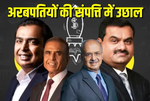 Indian Billionaires Net Worth Increase Mukesh Ambani-Gautam Adani Dilip Shanghvi Sunil Mittal