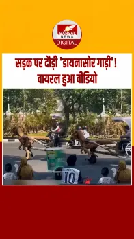 घोड़ा-गाड़ी और साइकिल नहीं, अब वायरल हो रही है अनोखी 'डायनासोर राइड', लोग देखकर हुए हैरान!