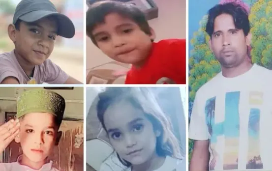 UP Hapur Road Accident 4 children 1 adult died in fatal canter bike crash zxc