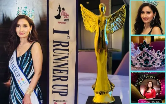 Mrs India Asia 2025: भोपाल की बेटी डॉ. श्वेता मिश्रा ने बढ़ाया मान, एलीगेंट कैटेगरी की पहली रनर-अप का जीता ताज