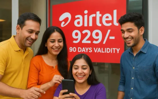 अब बार-बार रिचार्ज का झंझट खत्म: Airtel का 929 रुपये वाला नया प्लान देगा 90 दिन की वैलिडिटी, 135GB डेटा और मुफ्त