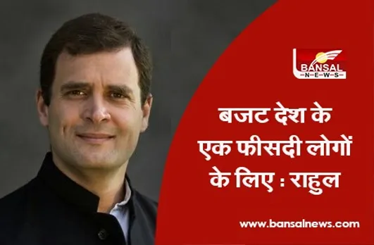 Rahul Gandhi Statement On Budget: बजट देश के एक फीसदी लोगों के लिए