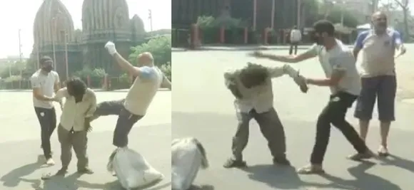 लॉकडाउन के बीच अमानवीयता, कार सवार पिता-पुत्र ने विक्षिप्त पर बरसाए लात घूंसे, कोविड टेस्ट कराने जा रहे थे दोनों
