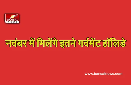 Nov Government Holiday  : सरकारी नौकरी वालों को नवंबर में मिलेगी 6 छुट्टी, दूसरे व चौथे शनिवार को मिलकार हो जाएंगी 8