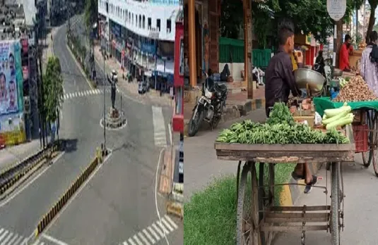 कोरोना कर्फ्यू का उल्लंघन, इंदौर की सिंधी कॉलोनी में खुलेआम लग रहे सब्जी ठेले, दुकानें भी खुली