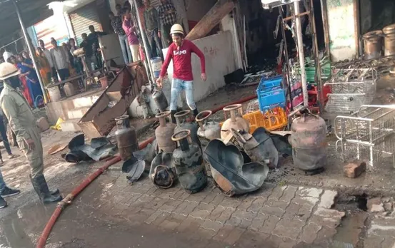 MP News: इंदौर में री-फीलिंग की दुकान में हादसा, 8 सिलेंडर फटे, 2 लोग घायल