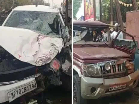 खरगौन में दर्दनाक हादसा: बोलेरो और कार में भीषण टक्कर, मां बेटे की मौत, 10 गंभीर