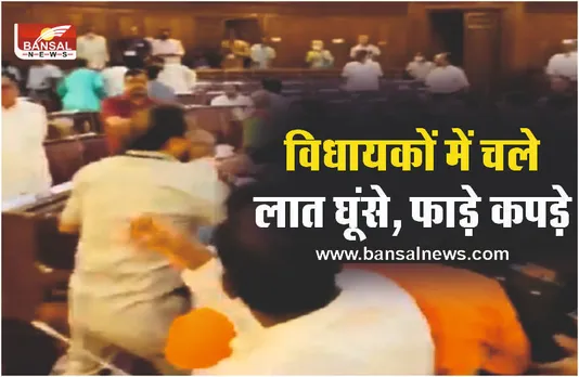विधानसभा में बड़ा बवाल, विधायकों में चले लात घूंसे