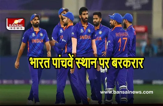 WTC : भारत डब्ल्यूटीसी तालिका में पांचवें स्थान पर बरकरार