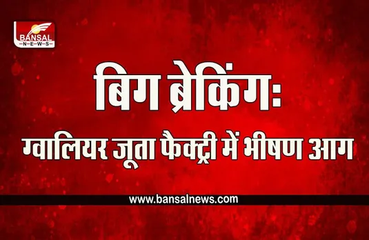 Gwalior Fire Big Breaking : बिग ब्रेकिंग: ग्वालियर जूता फैक्ट्री में भीषण आग, लाखों का सामान जलकर खाक