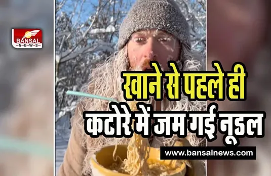 Noodle Snow Video Viral:  जब कड़ाके की ठंड में जम जाए नूडल तो क्या होगा ? देखें इस वीडियो में