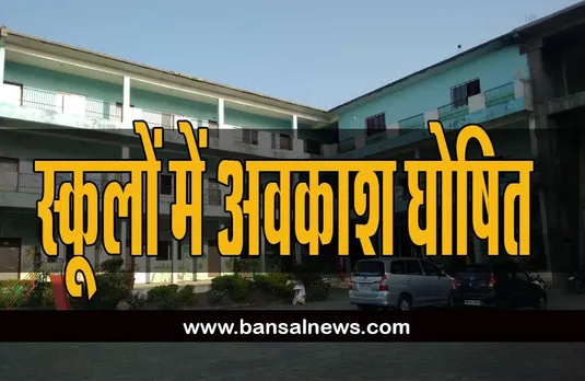 Collector Declared Holiday in Schools : कक्षा 1 से 8 तक के सभी स्कूलों में अवकाश घोषित
