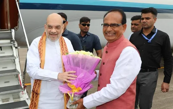 Amit Shah in MP: केंद्रीय गृह मंत्री अमित शाह पहुंचे इंदौर, कुछ ही देर में जानापाव पहुंचेंगे
