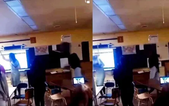 Viral Video: स्टूडेंट ने टीचर के ऊपर फेंक के मारी कुर्सी, देखें ये दिल दहला देने वाला वीडियो
