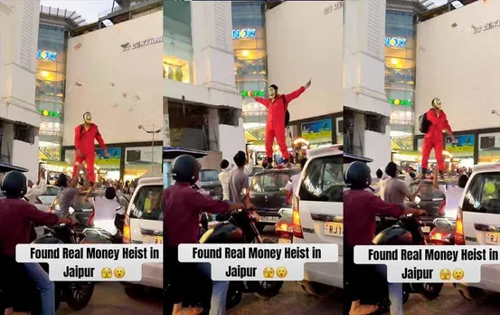 Viral Video: जयपुर में एक आदमी ने मनी हाइस्ट सीरीज वाले कपड़े पहन कर उड़ाये पैसे, देखें वीडियो