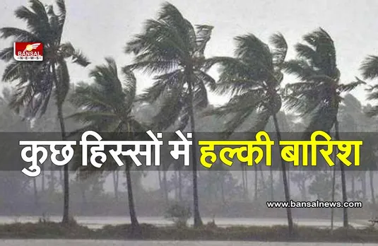 Weather Alert : कुछ हिस्सों में हल्की बारिश, अधिकतम तापमान में गिरावट