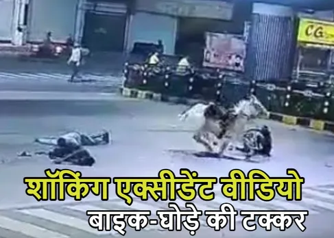 MP News: बाइक-घोड़े की जोरदार टक्कर..! देंखे वायरल वीडियो