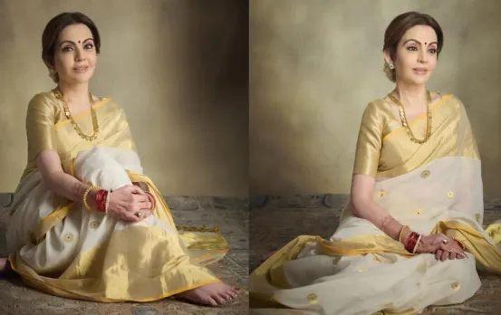 Nita Ambani Kasavu Saree: साउथ इंडियन साड़ियां हैं पसंद तो ट्राय करें नीता अंबानी का कसावु साड़ी लुक, देखें तस्वीरें