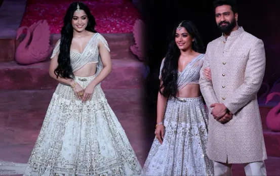 Rashmika Mandanna Ivory Lehenga: श्वेत रानी की तरह आइवरी लहंगे में रश्मिका ने किया रैंप वाॅक, फैन्स ने की तारीफ