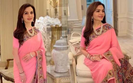 Nita Ambani Saree: इंडिया हाउस के उद्घाटन में नीता अंबानी की लोटस पिंक साड़ी ने लगाए चार-चांद, देखें तस्वीरें