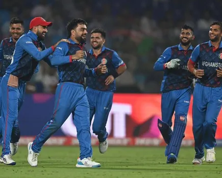 Rashid Khan leads the winning celebration of Afghanistan (File Photo, Twitter)