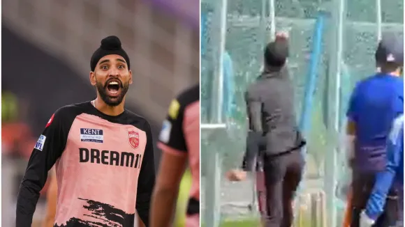 ENG v IND: Watch: Harpreet Brar joins India squad in nets ahead of second Test in Edgbaston