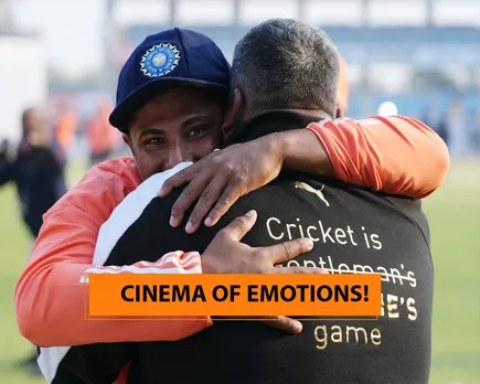 Sarfaraz Khan with father Musheer Khan 