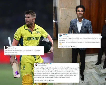 David Warner and Mohammed Kaif (File Photo: Twitter) 