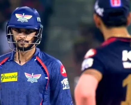 Virat Kohli vs Naveen-ul-Haq (Source: Twitter)