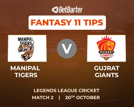 Gujarat Giants vs Manipal Tigers, Legends League Cricket 2023. 