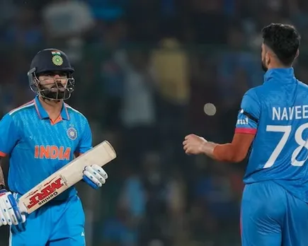 Virat Kohli and Naveen-ul-Haq (Source : Twitter)