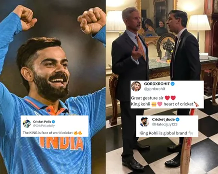Virat Kohli, S Jaishankar, and Rishi Sunak (Twitter)