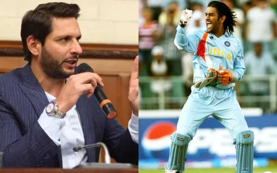 Shahid Afridi and MS Dhoni