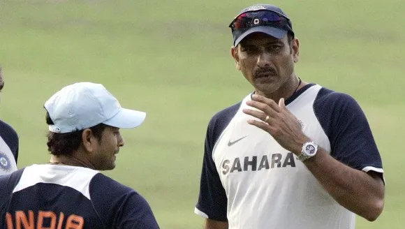 Sachin Tendulkar and Ravi Shastri