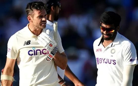 James Anderson and Jasprit Bumrah