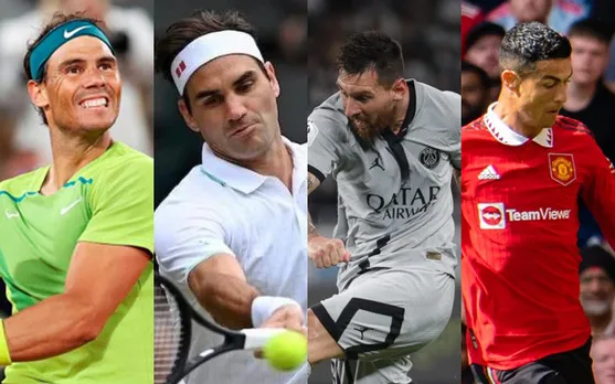 Rafael Nadal, Roger Federer, Lionel Messi, Cristiano Ronaldo