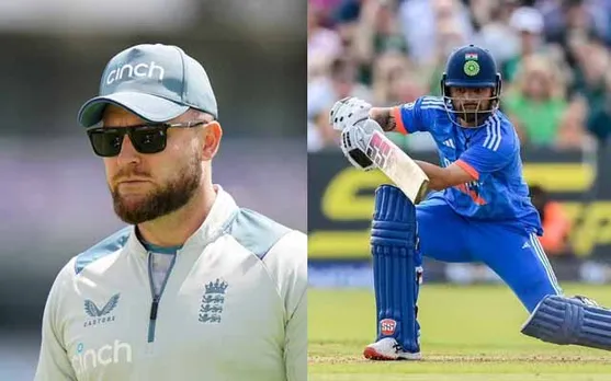 Brendon McCullum and Rinku Singh (Source - Twitter)