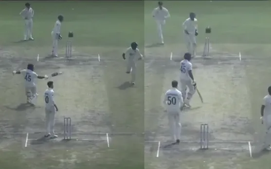 Rohit Sharma falls prey to funny run out