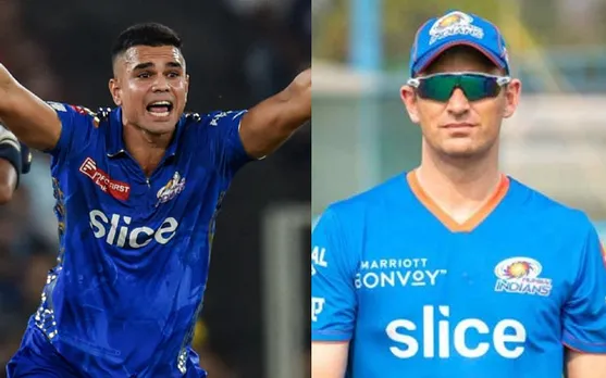 Shane Bond and Arjun Tendulkar