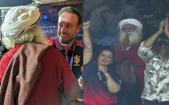 AB de Villiers and Sadhguru (Source - Twitter)