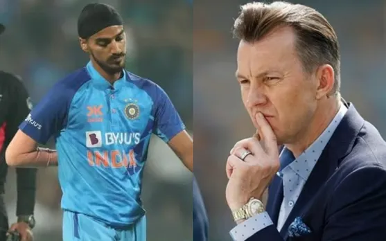Arshdeep Singh and Brett Lee