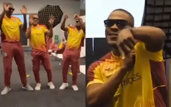 West Indies players during photoshoot