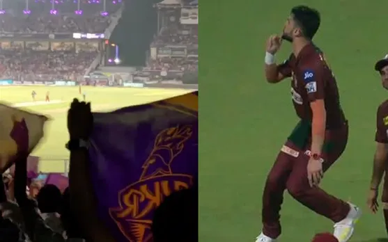 KKR crowd and Naveen-ul-Haq (Source - Twitter)