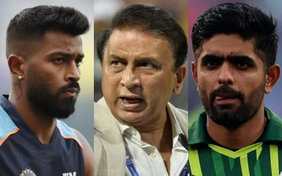 Sunil Gavaskar with Babar Azam and Hardik Pandya