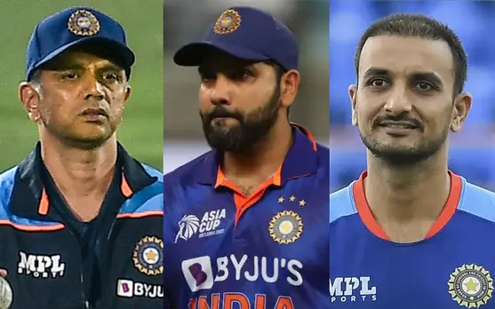 Harshal Patel, Rohit Sharma, Rahul Dravid
