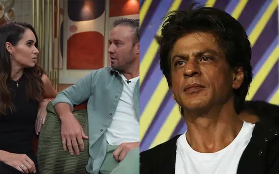 AB de Villiers, Danielle de Villiers and Shah Rukh Khan (Source - Twitter)